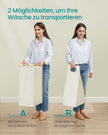 Wäschereikorb 2 Kisten 2 x 50 l 63 x 33 x 78 cm Creme Weiß