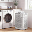 Wasmand - Met Deksel - 75 Liter - Smal - Witgrijs