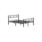 Bett 140 × 200 cm - aus Tintenschwarz Metall hergestellt