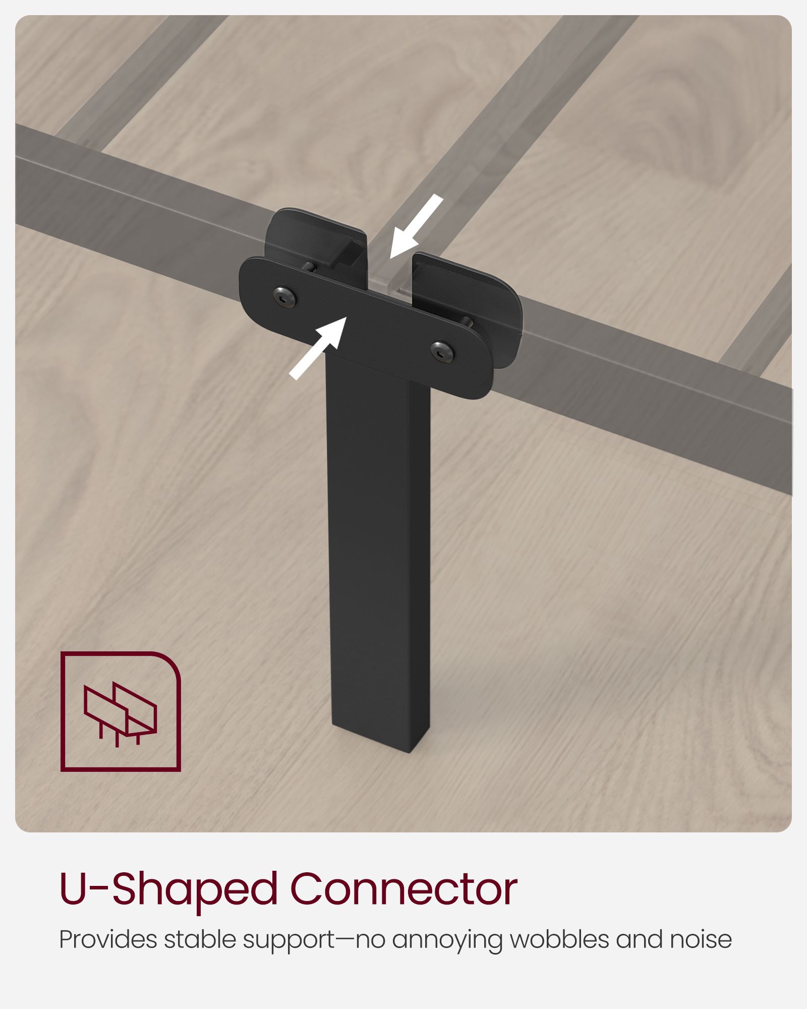 Einzelbettrahmen aus schwarzem Metall