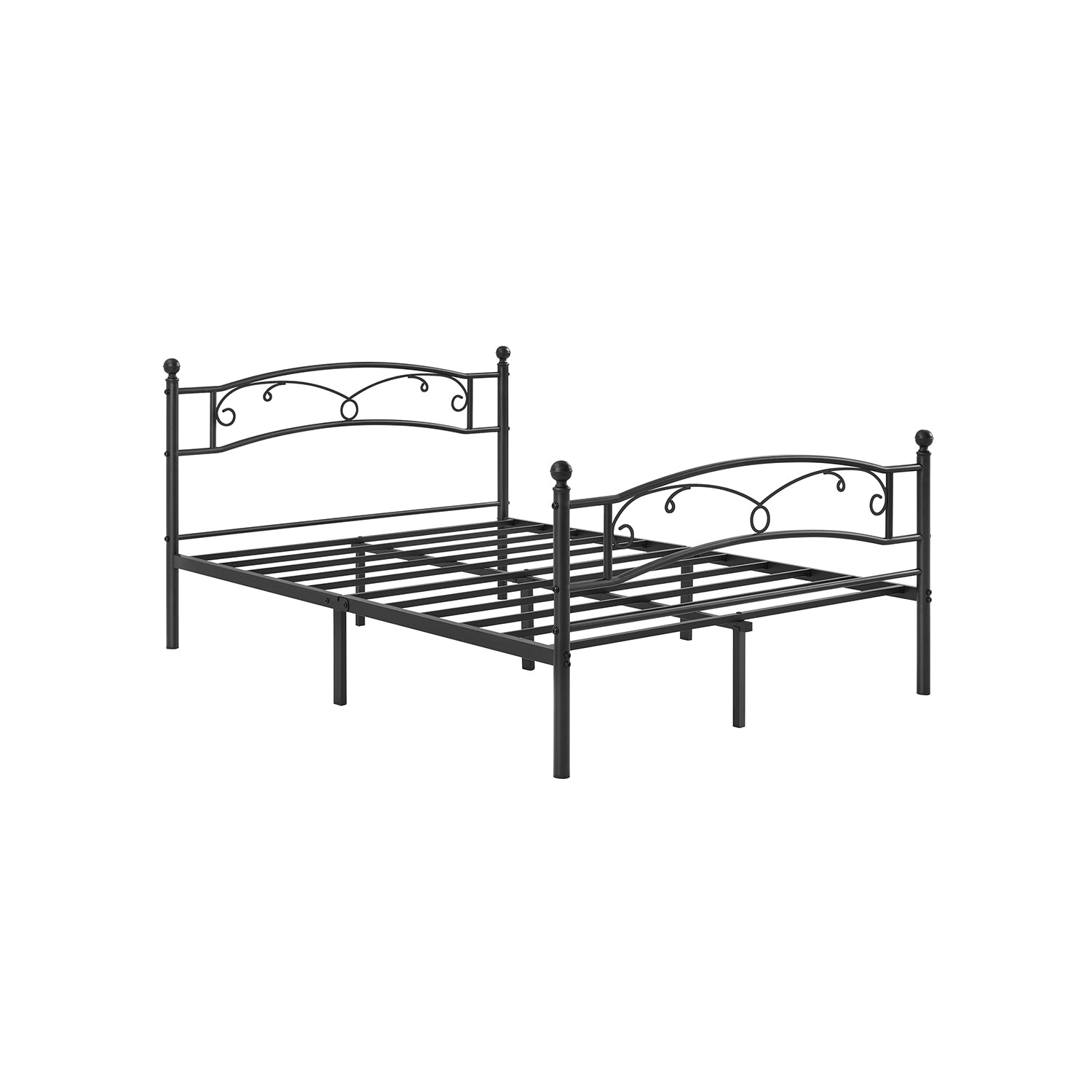 Doppelbett - Metallbett -Rahmen - 140 x 200 cm - schwarz