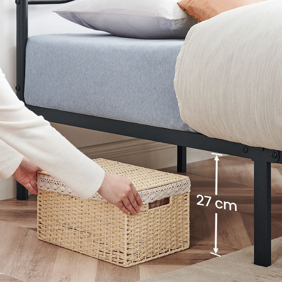 Doppelbett - Metallbett -Rahmen - 140 x 200 cm - schwarz