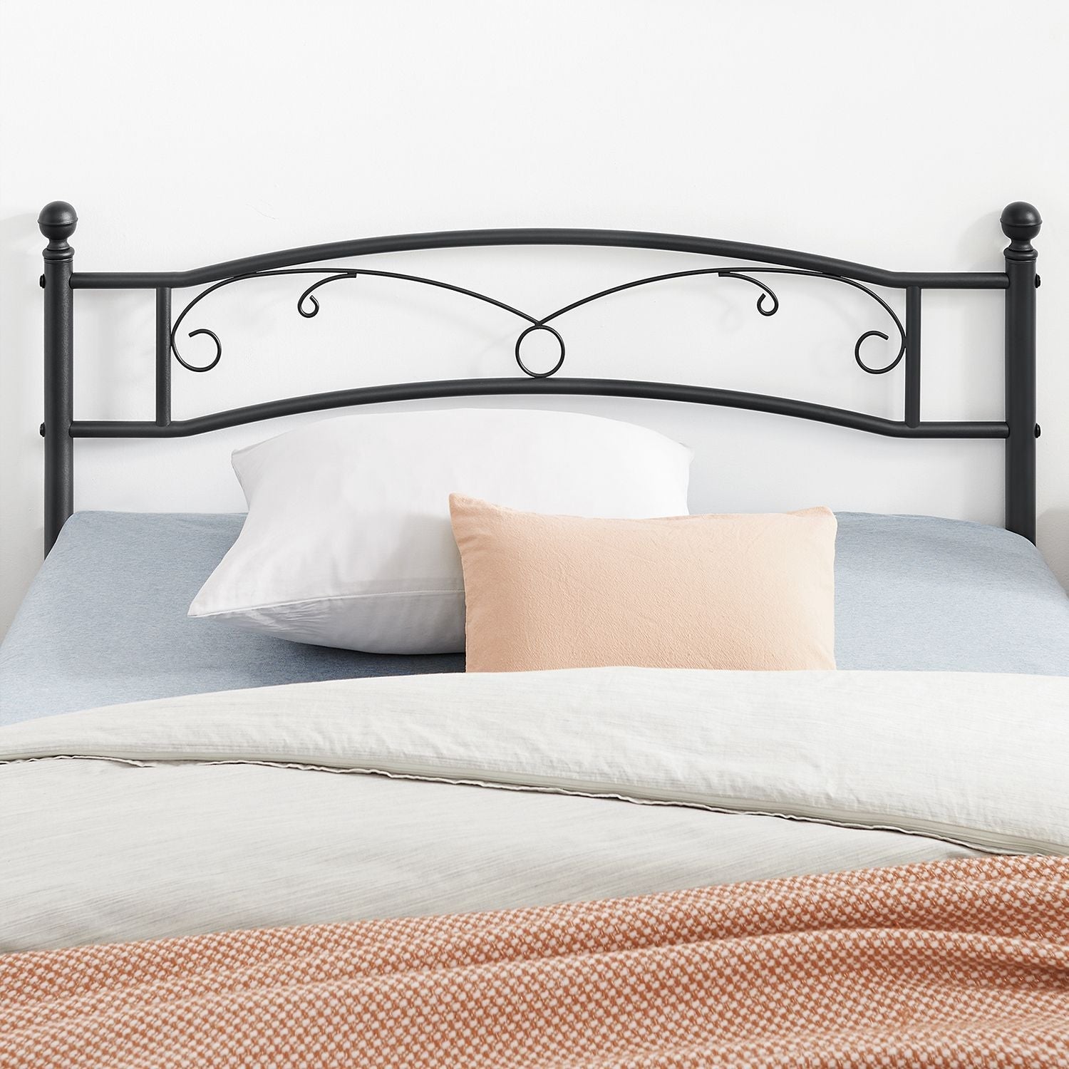 Doppelbett - Metallbett -Rahmen - 140 x 200 cm - schwarz