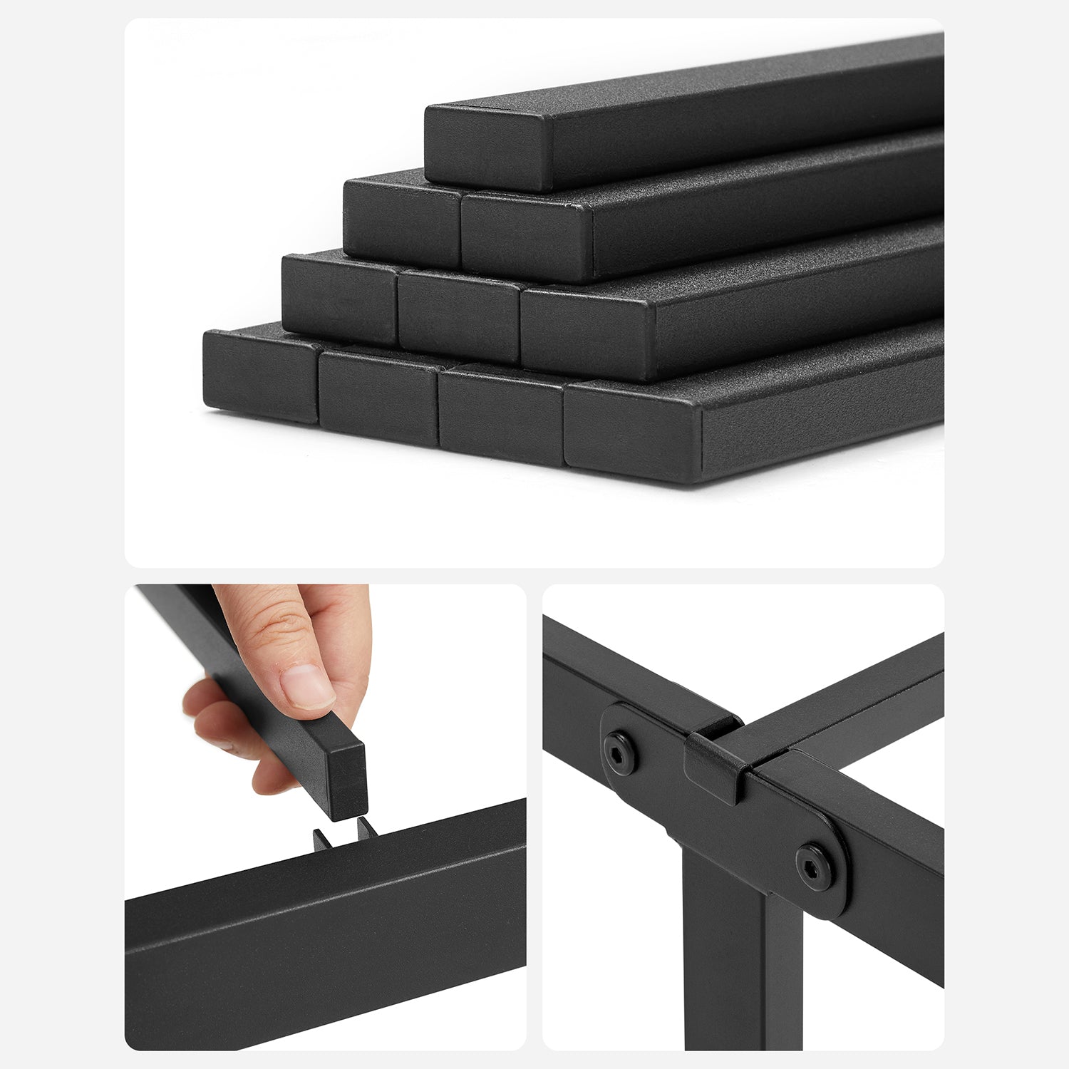 Doppelbett - Metallbett -Rahmen - 140 x 200 cm - schwarz