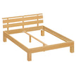 Bedframe - Van Massief Beukenhout - Hoofdbord met LED en USB - Naturel - 221,2 x 144,5 x 78 cm