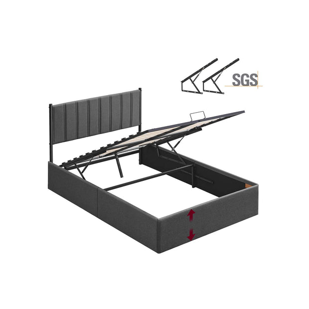 Bedframe – Opvouwbare Lattenbodem – Opbergruimte Onder Bed – Slaapkamer