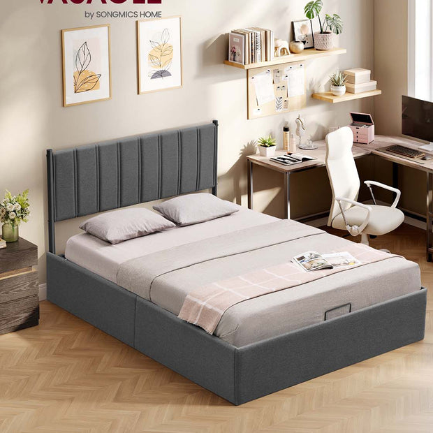 Bedframe – Opvouwbare Lattenbodem – Opbergruimte Onder Bed – Slaapkamer