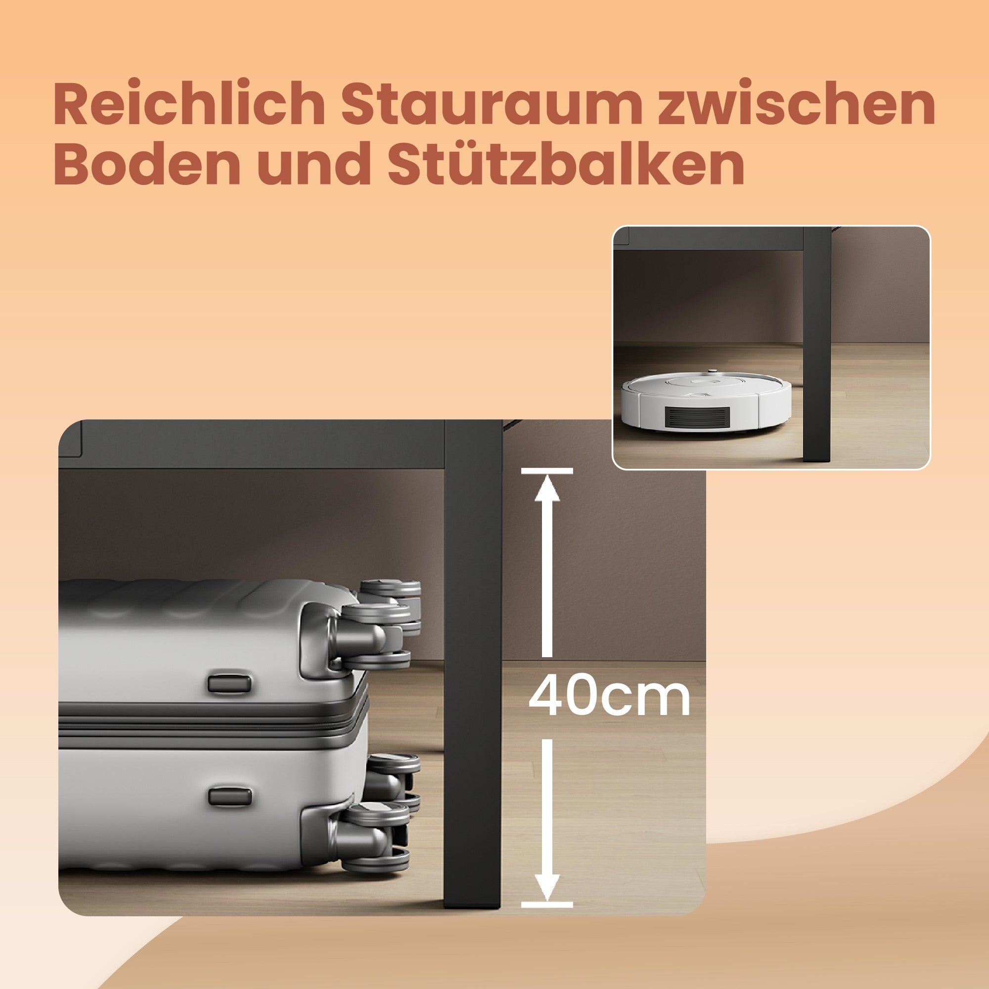 Bettbezweigung - 140 x 190 cm, robuster Metallrahmen