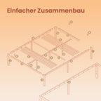 Bettbezweigung - 140 x 190 cm, robuster Metallrahmen
