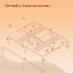 Bettbezweigung - 160 x 200 cm, robuster Metallrahmen