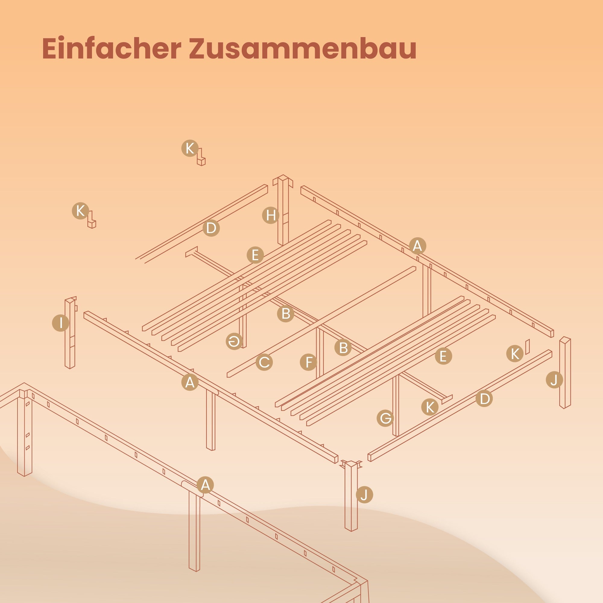 Bettbezweigung - 160 x 200 cm, robuster Metallrahmen