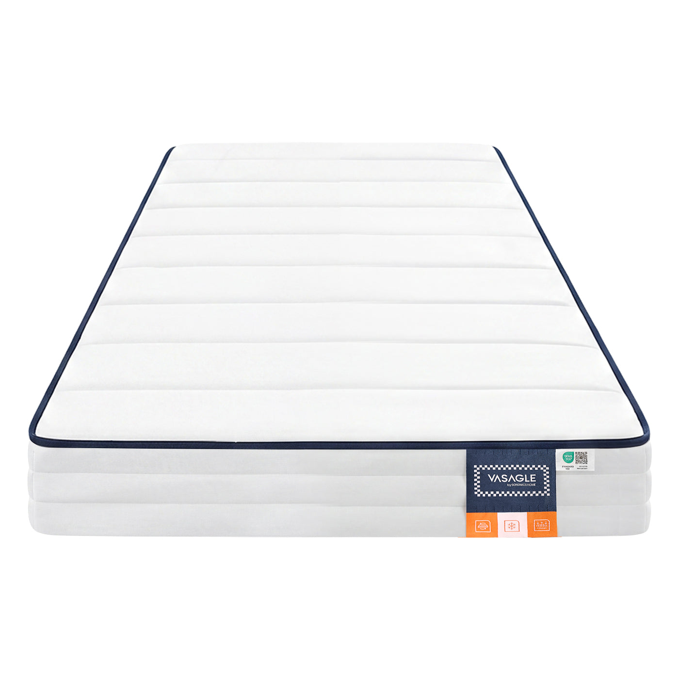 Matras - Eenpersoons - 90 x 200 cm - Gel Traagschuim - Wit