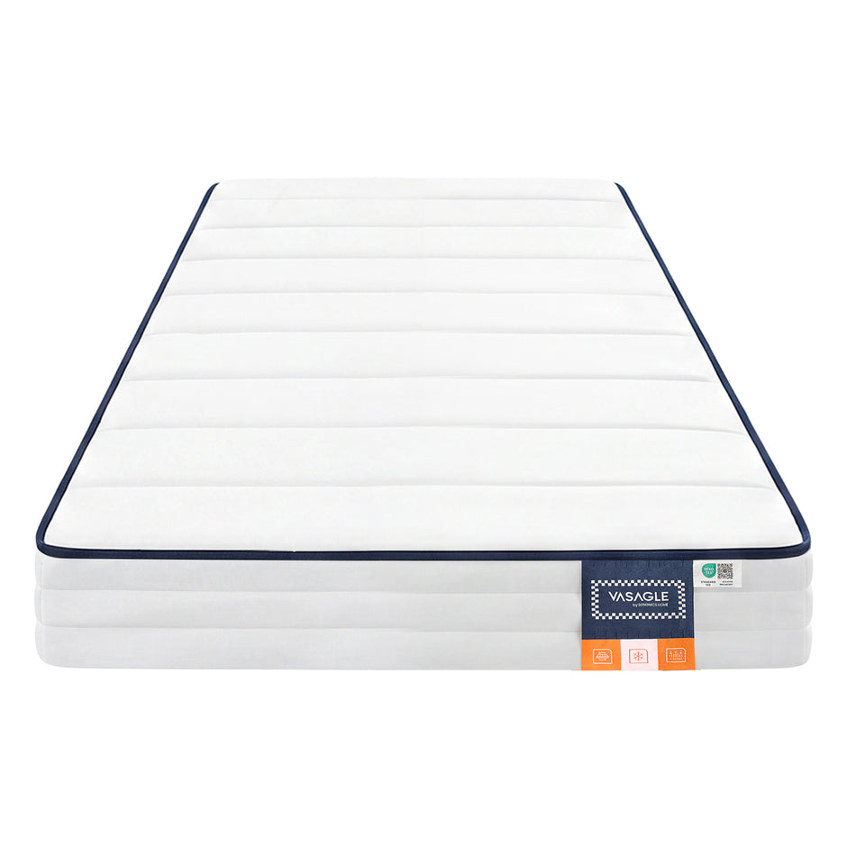 Matras - Eenpersoons - 90 x 200 cm - Gel Traagschuim - Wit