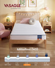 Matras - 90 x 200 cm - Gel-traagschuim - 12 cm dik - Wit - 7-zone ondersteuning - Ademend - Afneembare en machinewasbare hoes