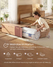 Matras - 90 x 200 cm - Gel-traagschuim - 12 cm dik - Wit - 7-zone ondersteuning - Ademend - Afneembare en machinewasbare hoes