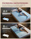 Matras - 140 x 200 cm - Gel-traagschuim - 12 cm dik - Wit - 9,2 kg
