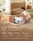 Matras - 160 x 200 cm - gel-traagschuim - ademend - afneembare hoes - 12 cm dik - wit - max. gewicht 10,6 kg