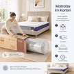 Matras - 140 x 200 x 20 cm - Gel Traagschuim - 7 Zones - Blauw
