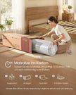 Matras - 160 x 200 cm - gel-traagschuim - middelhard - 20 cm dik - blauw - 17,5 kg