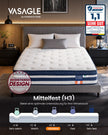 Pocketveringmatras - 7 Zones - Gel-Traagschuim - 140 x 200 cm - Blauw