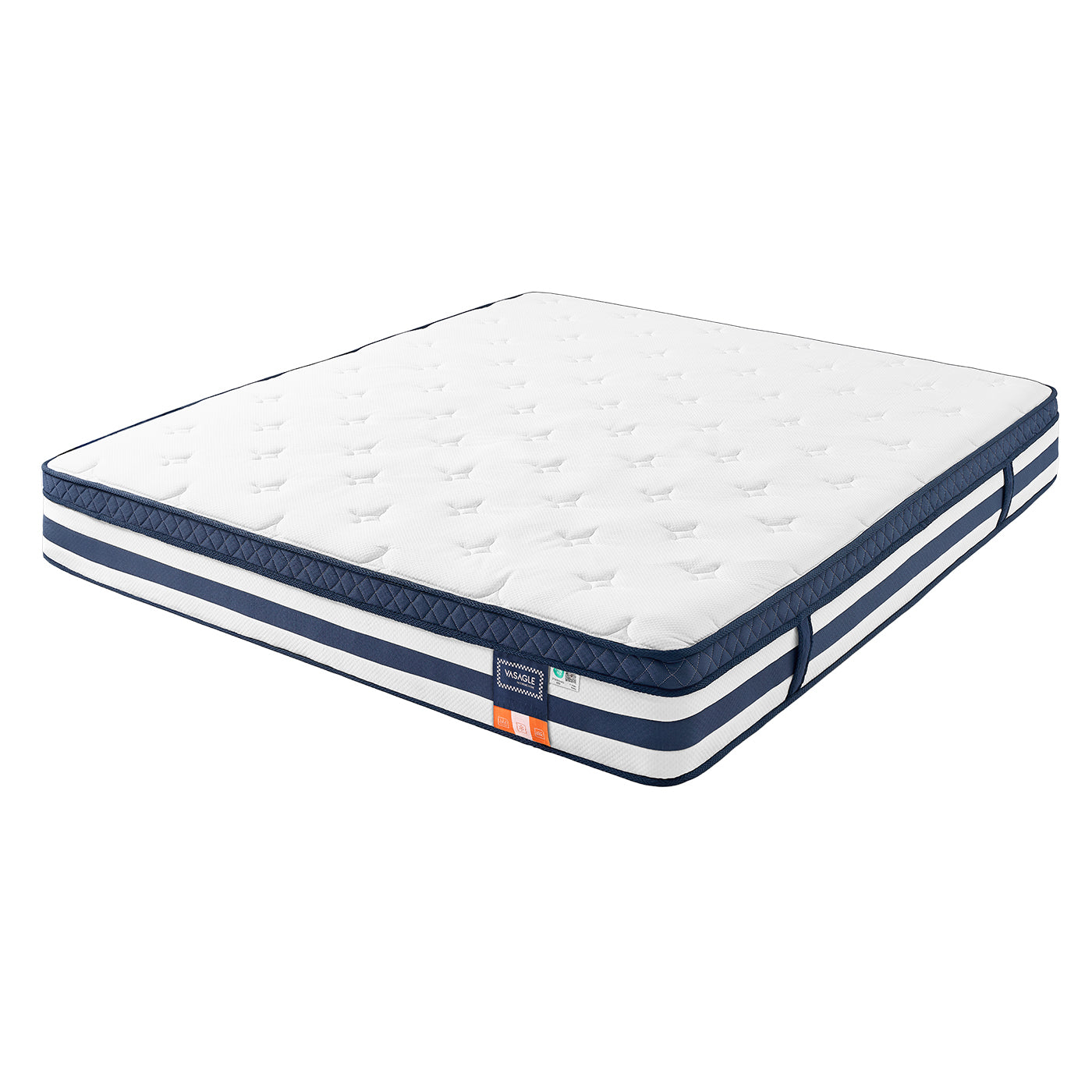 Pocketveringmatras - 7 Zones - Gel-Traagschuim - 180 x 200 cm - Blauw