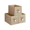 Aufbewahrungsboxen Set von 3 50 x 30 x 30 cm Sand Beige