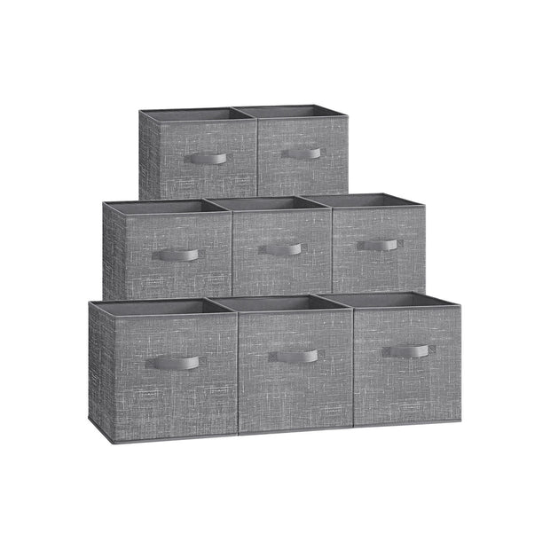 Aufbewahrungsboxen Set von 8 des Stoffes 30 x 30 x 30 cm
