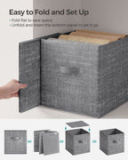 Aufbewahrungsboxen Set von 8 des Stoffes 30 x 30 x 30 cm