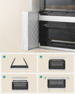 Speicherbox - 3 -Set von 3 - mit Deckel - Schwarz