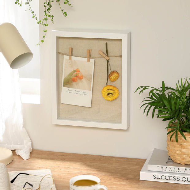 Schattenbox - DIY -Fotorahmen - mit Kleidungsstiften und Stiften