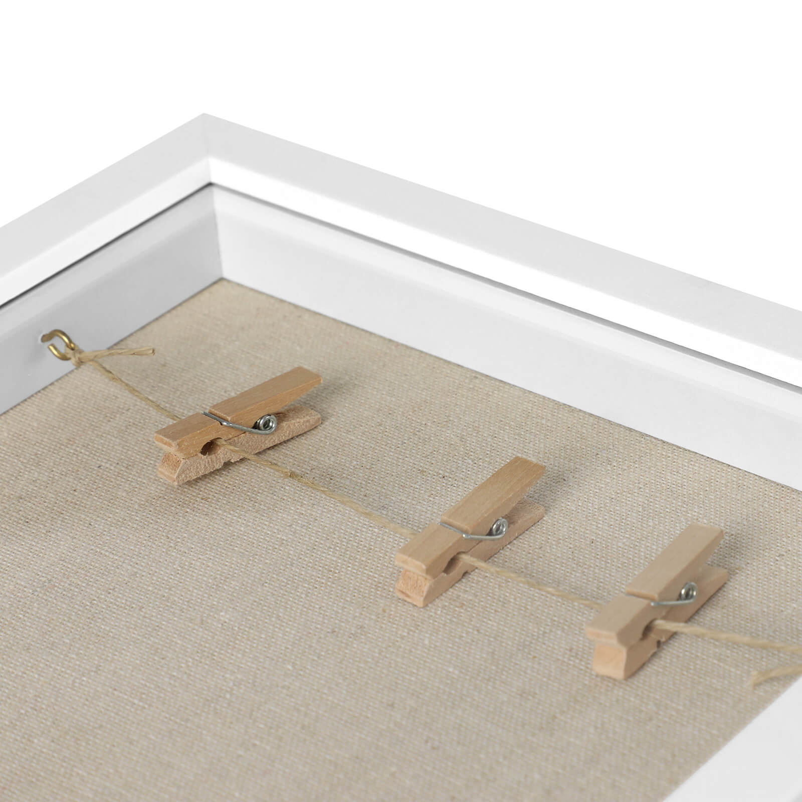 Schattenbox - DIY -Fotorahmen - mit Kleidungsstiften und Stiften