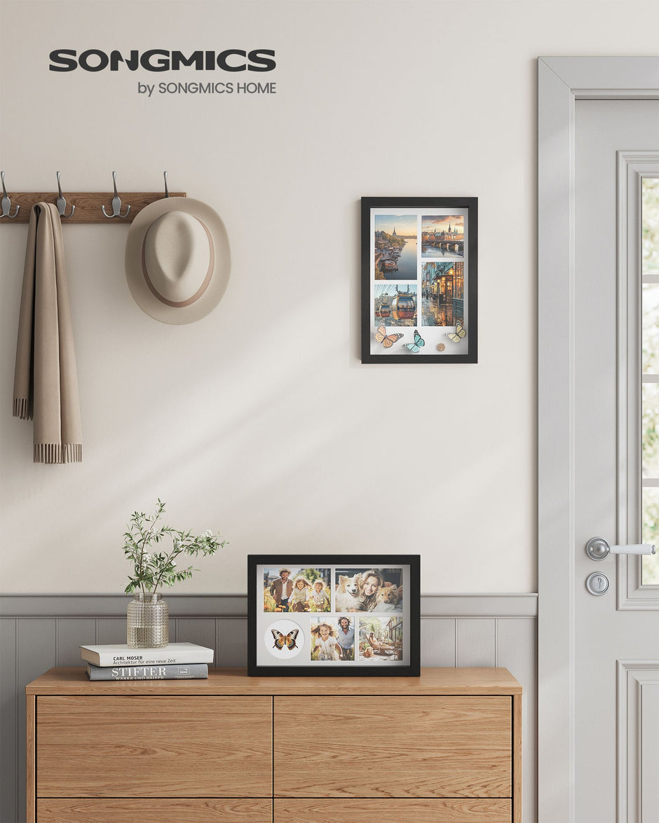 Fotorahmen A4 mit Wall hak essenzwart