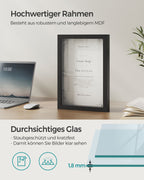 Fotorahmen A4 mit Wandhaken - Aszwart
