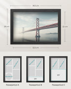 Fotorahmen A4 mit Wall hak essenzwart