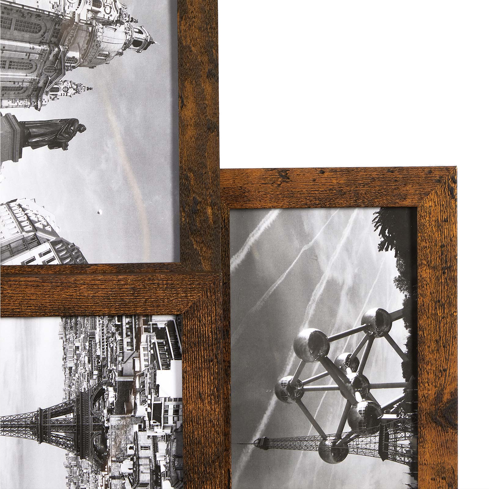 Fotorahmen - Collage - für 10 Fotos - Vintage Brown