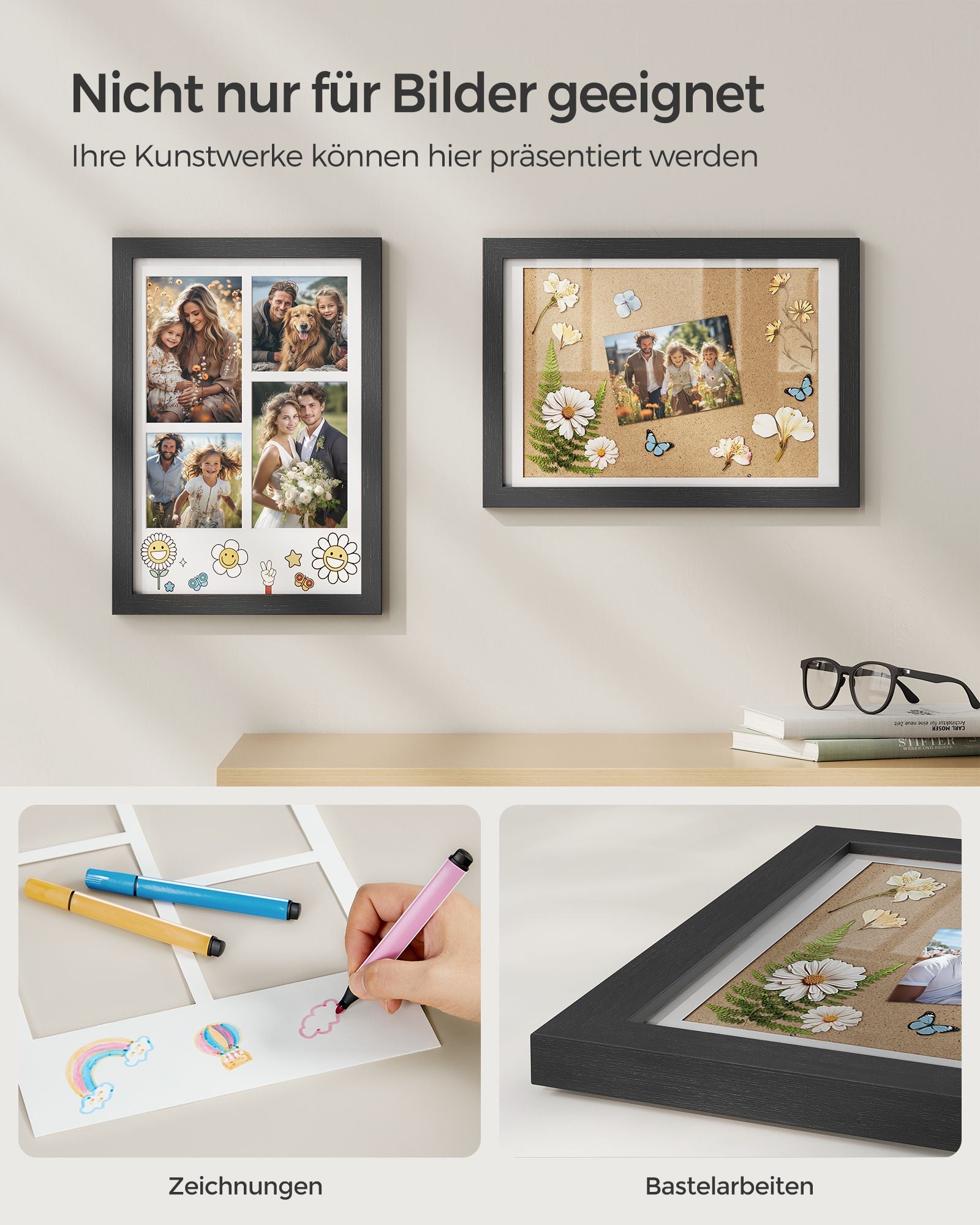 Fotorahmen - A4 - Für mehrere Fotos - Aszwart
