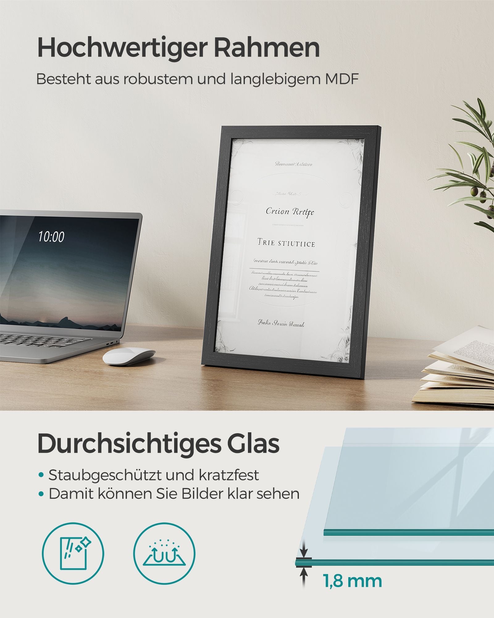 Fotorahmen - A4 - Für mehrere Fotos - Aszwart