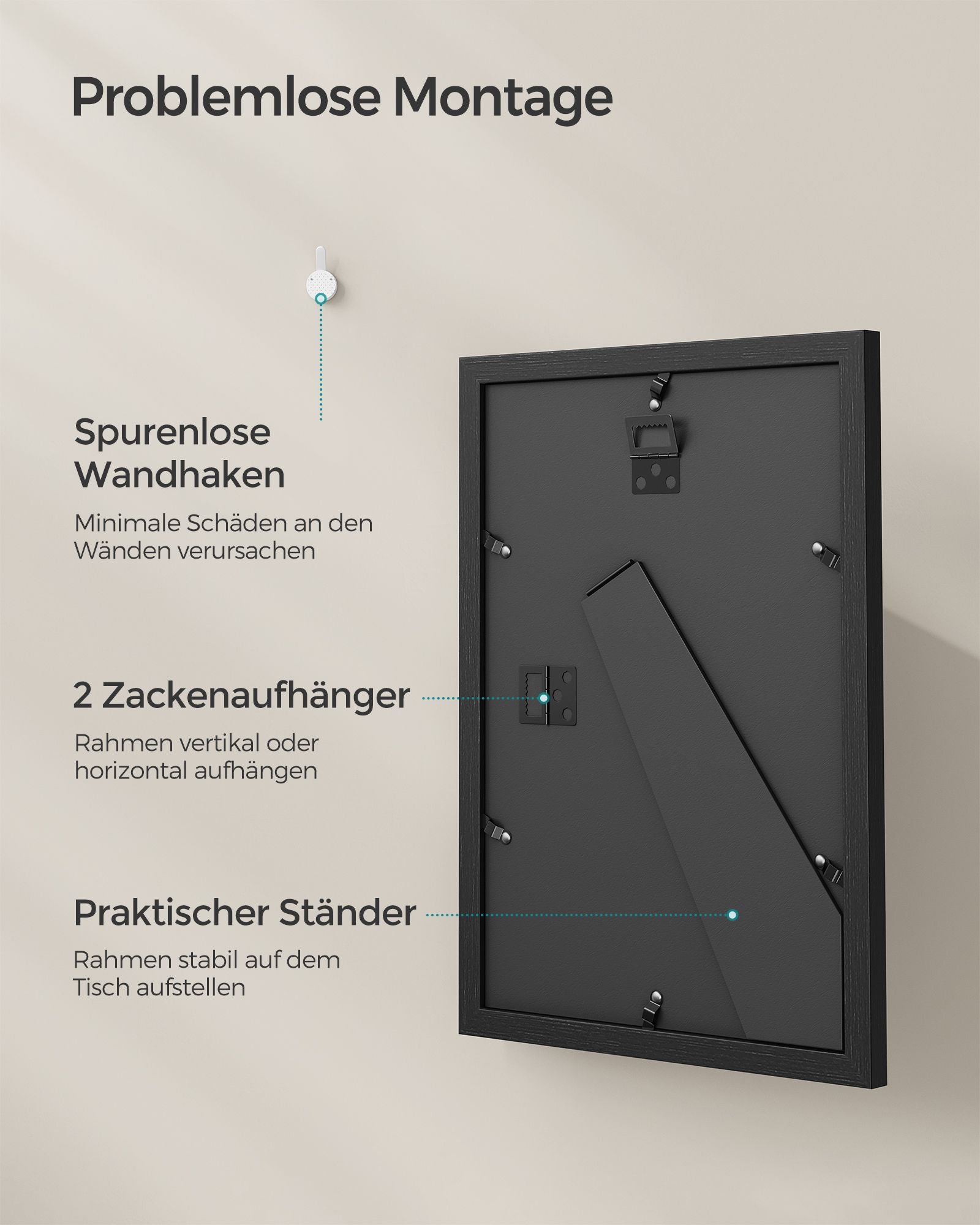 Fotorahmen - A4 - Für mehrere Fotos - Aszwart