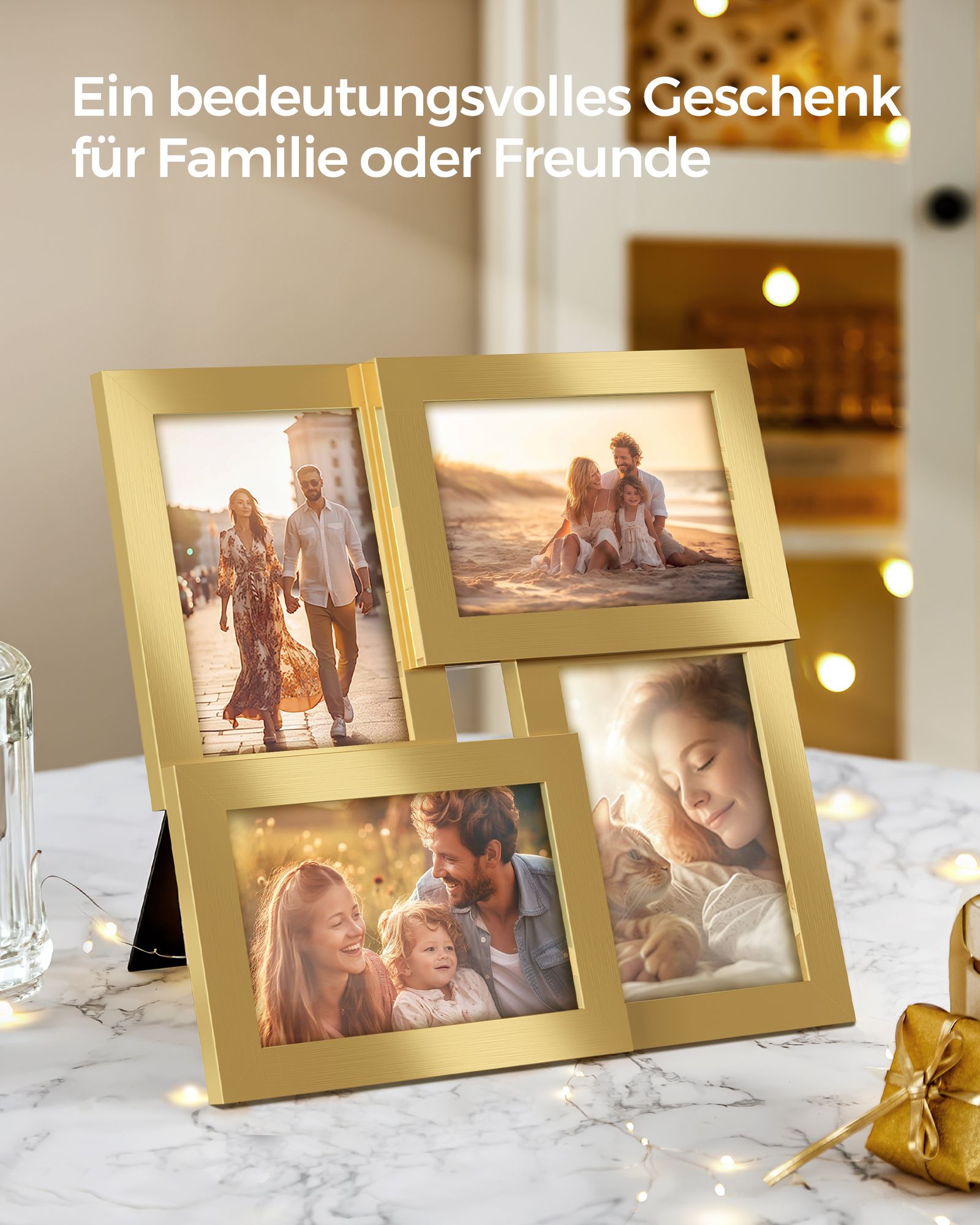 4 Fotorahmen für die Wanddekoration - 10 × 15 cm Fotos