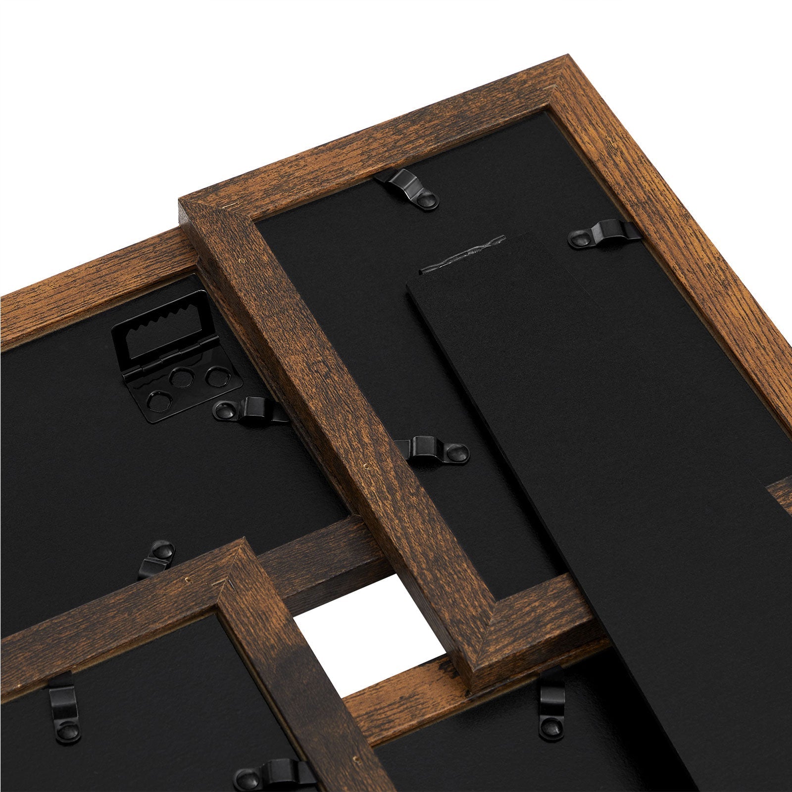 Fotorahmen - Collage - für 4 Fotos - Glas Panel - Vintage Brown