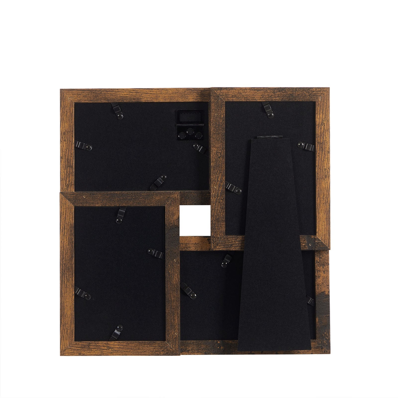 Fotorahmen - Collage - für 4 Fotos - Glas Panel - Vintage Brown