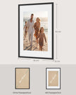 Fotolijsten – Set van 3 – 40 x 60 cm – Met Sporloze Wandhaken – Ophangen of Neerzetten – Zwart