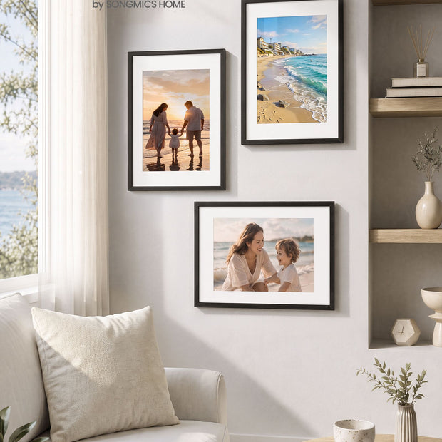 Fotolijst – 30 x 40 cm – Met Sporloze Wandhaken – Ophangen of Neerzetten – Zwart