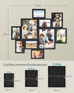 Fotolijsten - Set van 10 - Diverse Maten - PVC - Zwart