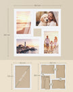 Fotolijsten Set – Compact – Gereedschapsloos Ophangen of Neerzetten – 10 x 15 cm – Wit