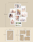 Fotolijsten Set – Middelgroot – Gereedschapsloos Ophangen of Neerzetten – 10 x 15 cm – Wit