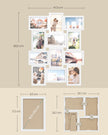 Fotolijsten Set – Groot – Gereedschapsloos Ophangen of Neerzetten – 10 x 15 cm – Wit