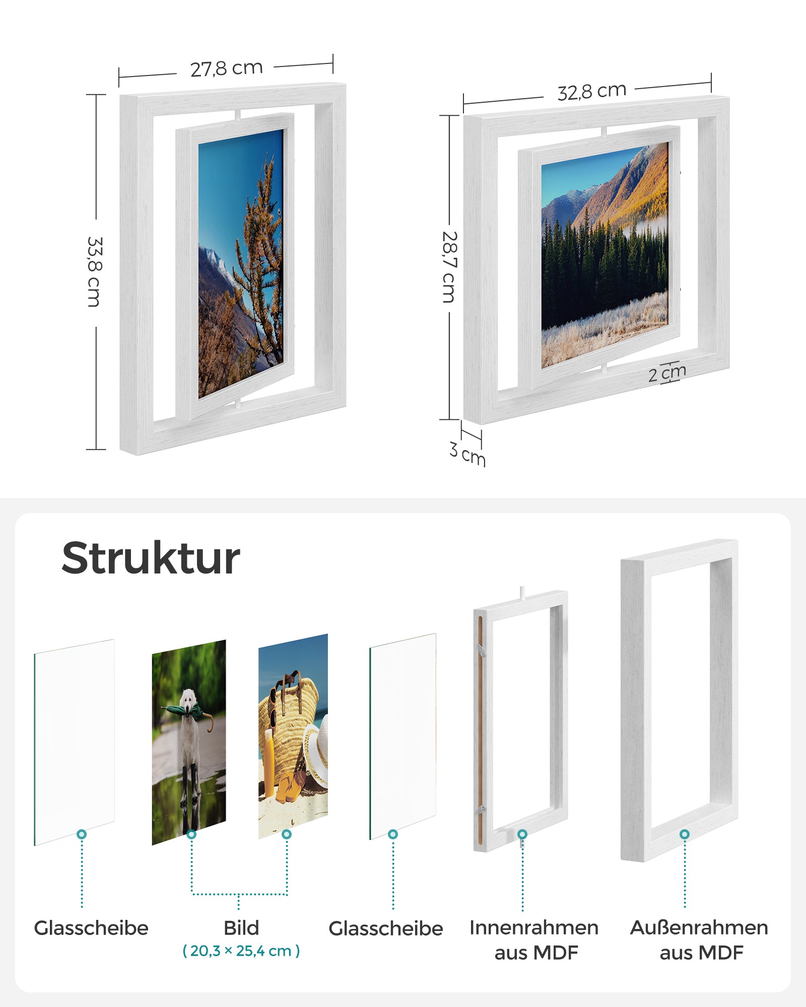 Fotorahmen Set - 10 Teile - rotieren - 20,3 x 25,4 cm (8 x 10 Zoll)