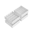 Unterwäsche Organisator Set von 4 mit 80 Unternehmen Creme White