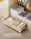 Unterwäsche Organisator Set von 4 mit 80 Unternehmen Creme White